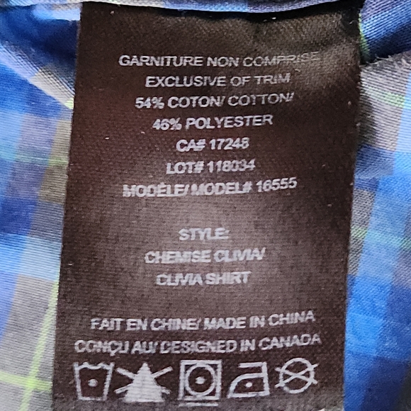 CHLOROPHYLLE Plaid Outdoor Shirt Short Sleeve Button-Up xl - Picture 8 of 12